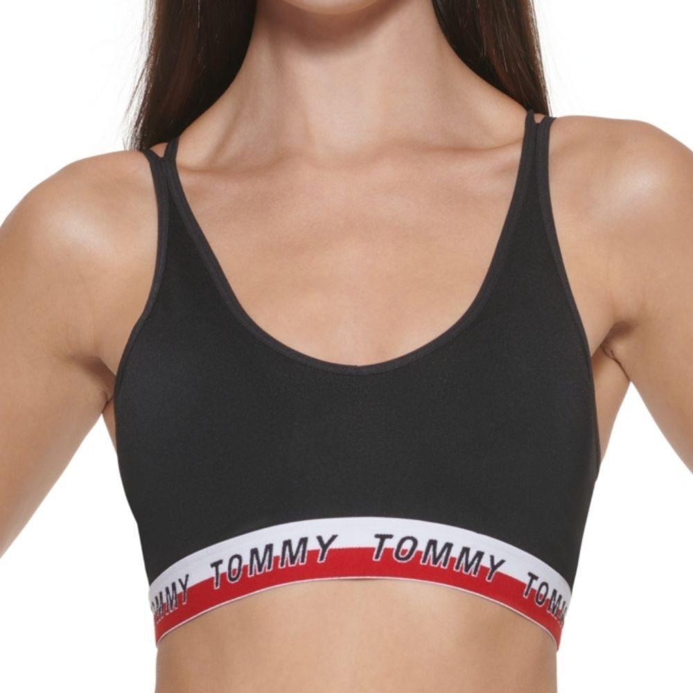 Tommy Hilfiger Sport Strappy Logo-Band Low Impact Sports Bra XL